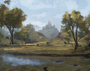 Background: Marshland Edge