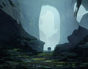 Background: Verdant Cave View