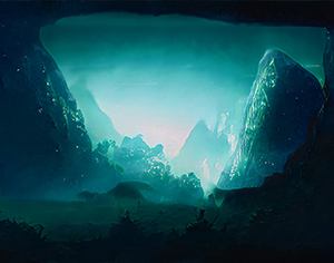 Background: Expansive Ocean Cave