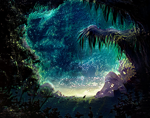 Background: Shimmering Seacave