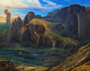 Background: Stylized Lake