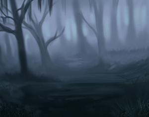 Background: Misty Swamp - Cool Blue