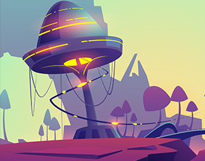 Background: Alien Mushrooms
